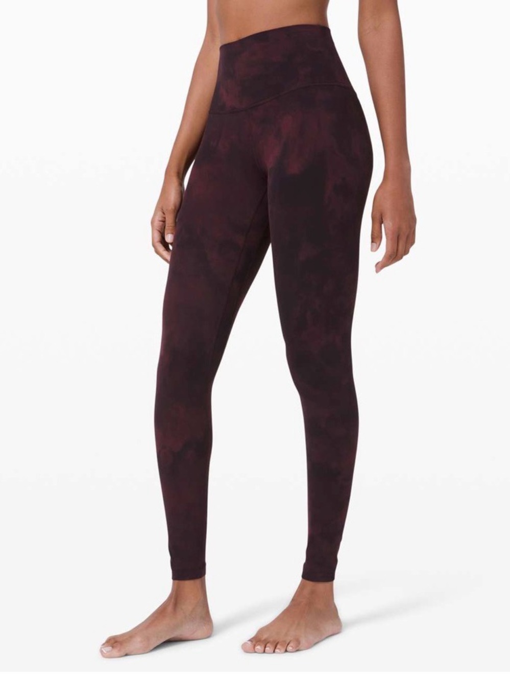 Lululemon Align High Rise Leggings 25" Diamond Dye Cassis Black Size 20